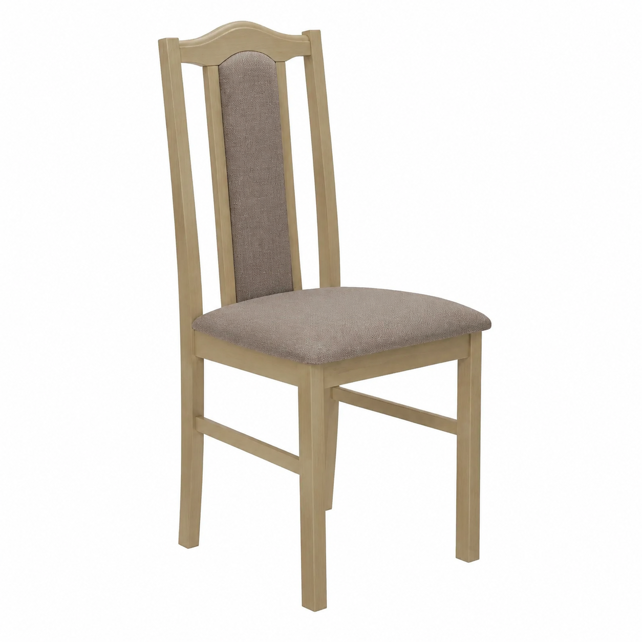 Chaise de salle à manger en bois avec revêtement beige