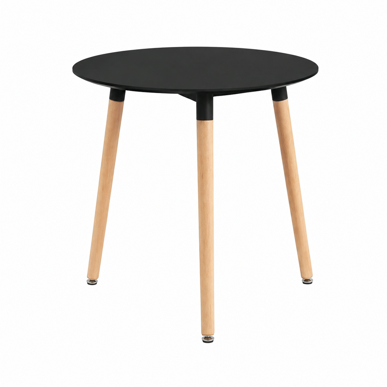Table à manger ronde style contemporain - Noir