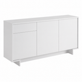 Buffet de Salon Moderne avec Portes et Tiroir, Blanc