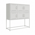 Enfilade en acier blanc 100,5x39x107 cm