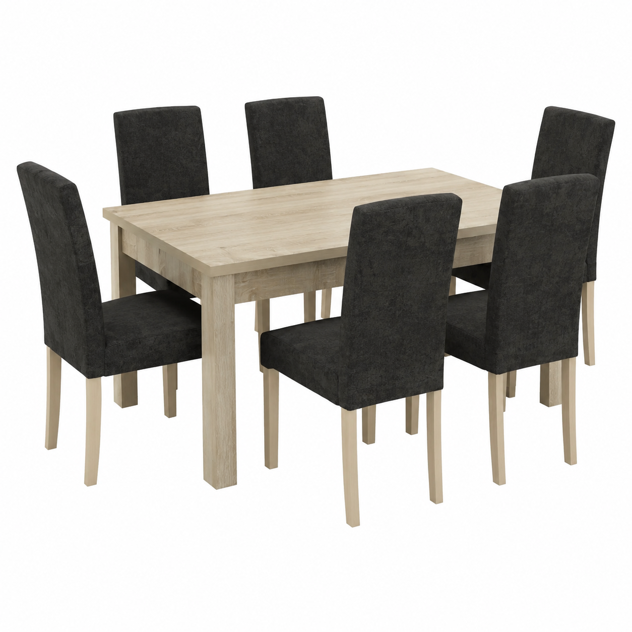 Chaise en bois clair avec options de tissu