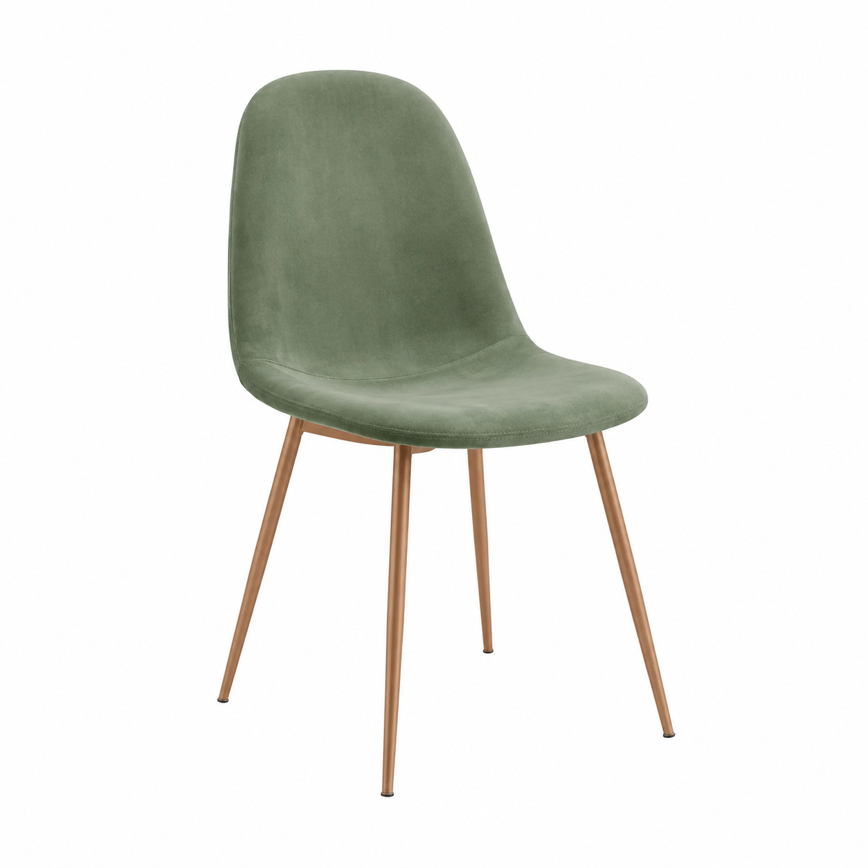 Lot de 2 chaises en velours couleur verte