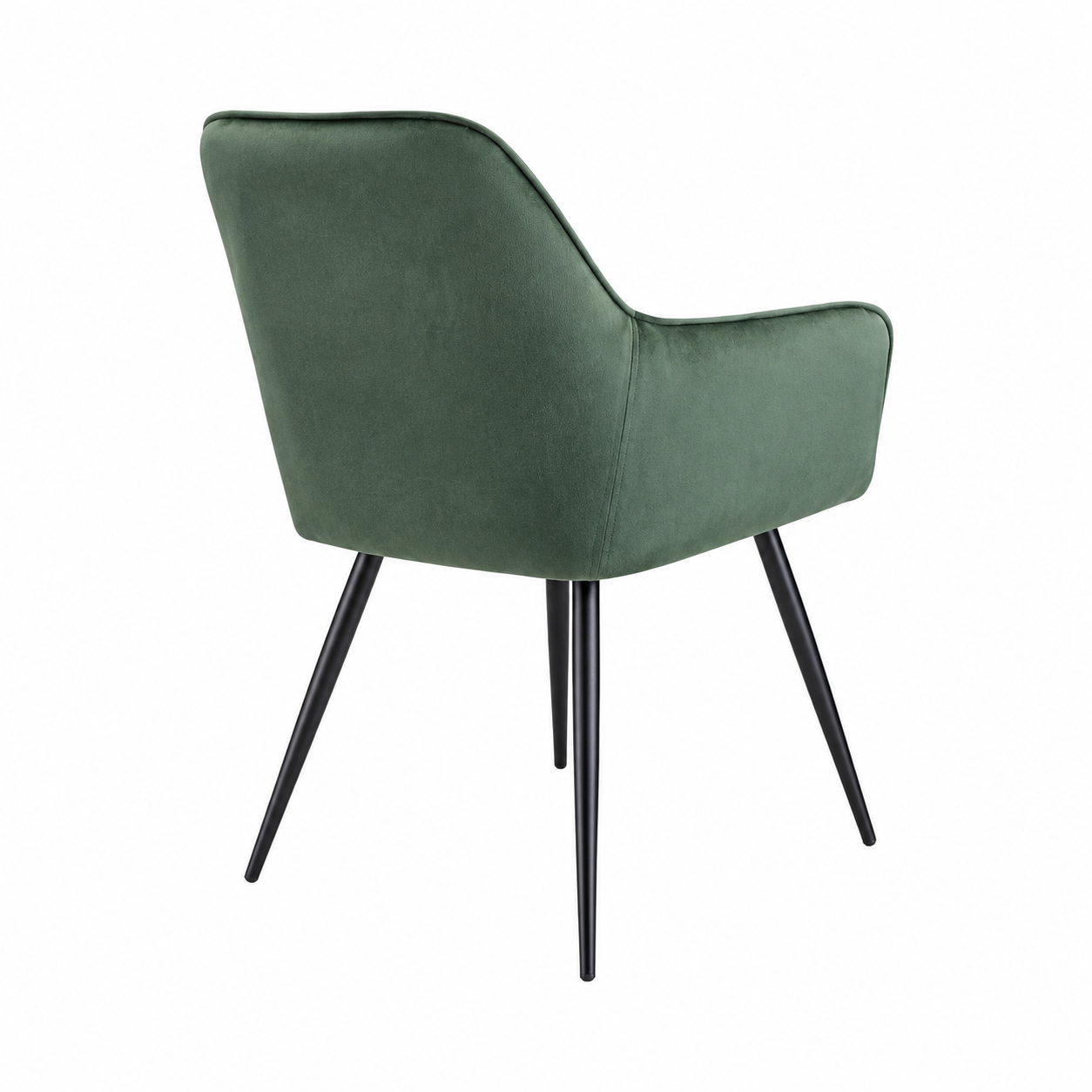 Lot de 2 chaises de salle à manger en velours vert