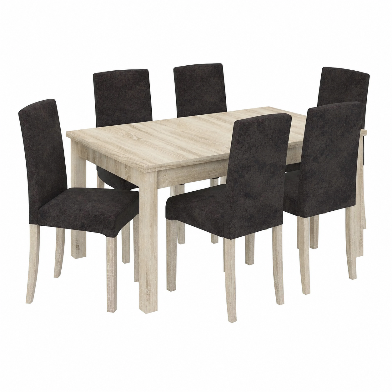 Chaise en bois clair avec options de tissu