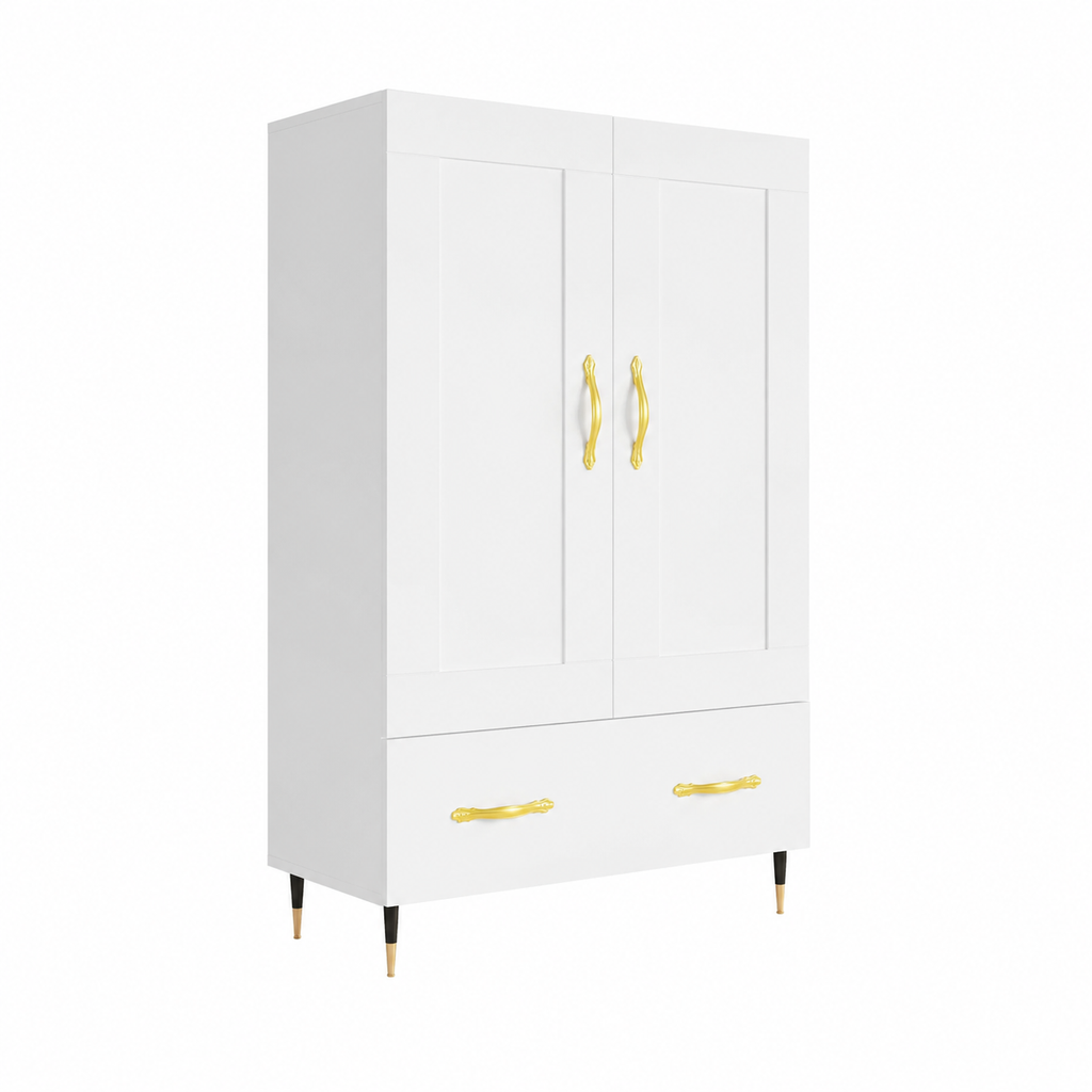 Grand buffet blanc en bois d'ingénierie 69,5x31x115 cm