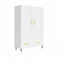Grand buffet blanc en bois d'ingénierie 69,5x31x115 cm