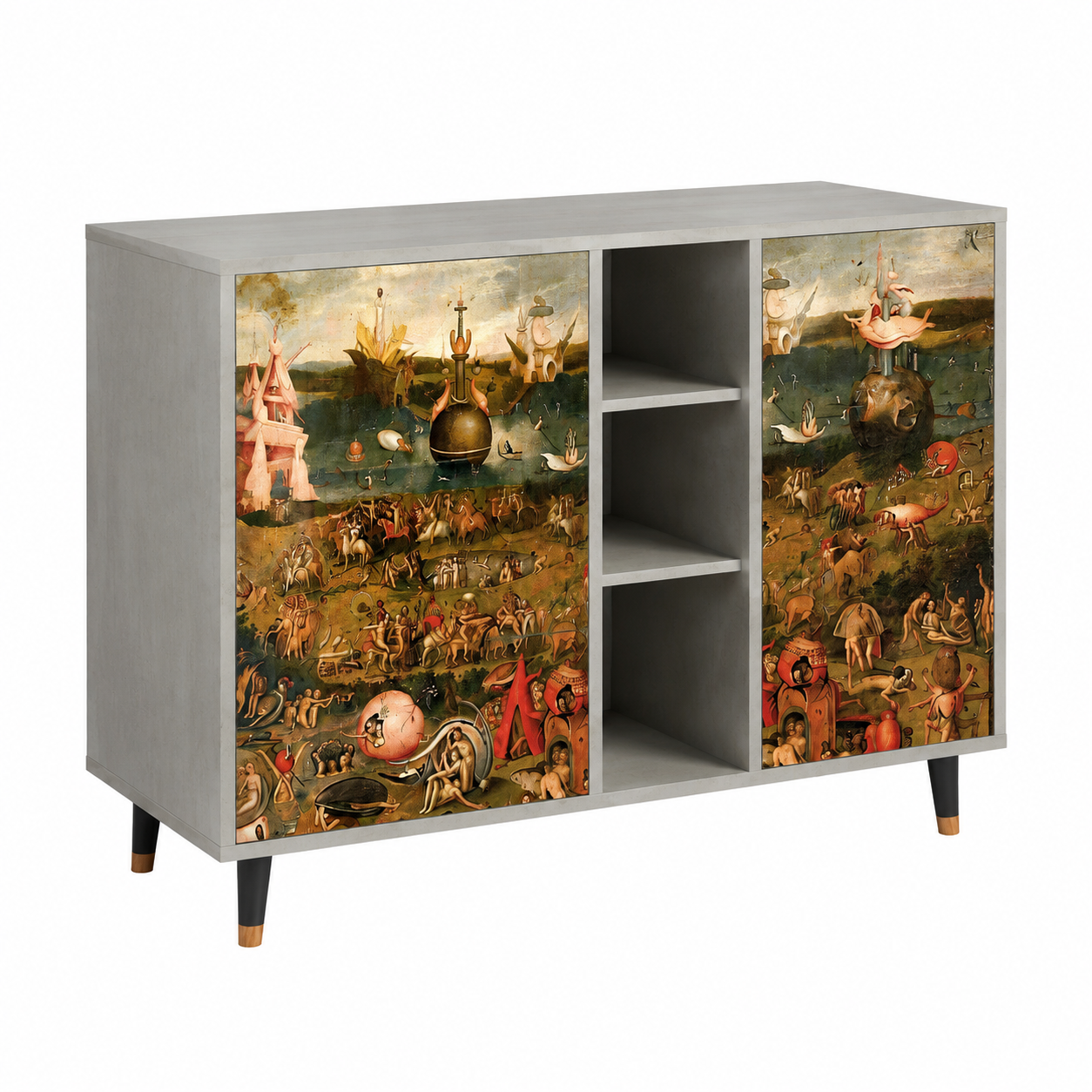 Buffet en bois clair 125x98x48 cm