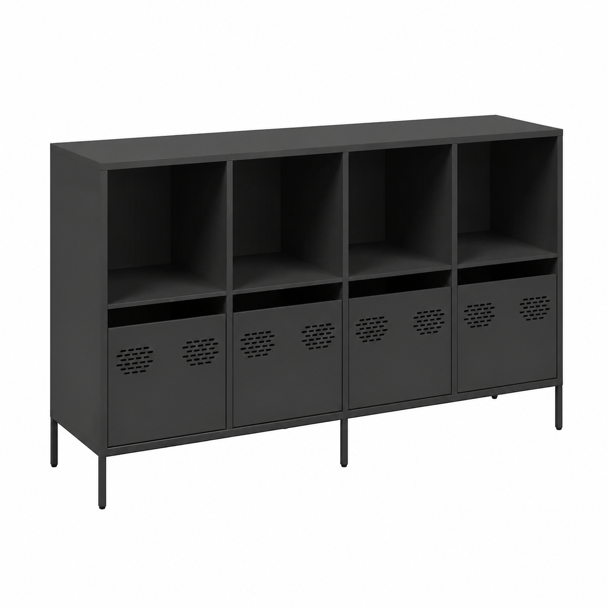Buffet moderne noir en acier