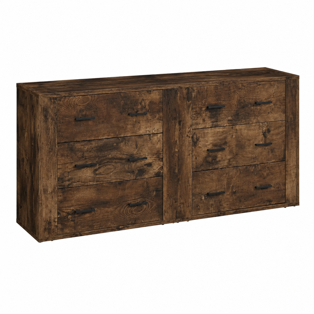 Armoire en bois marron avec portes coulissantes
