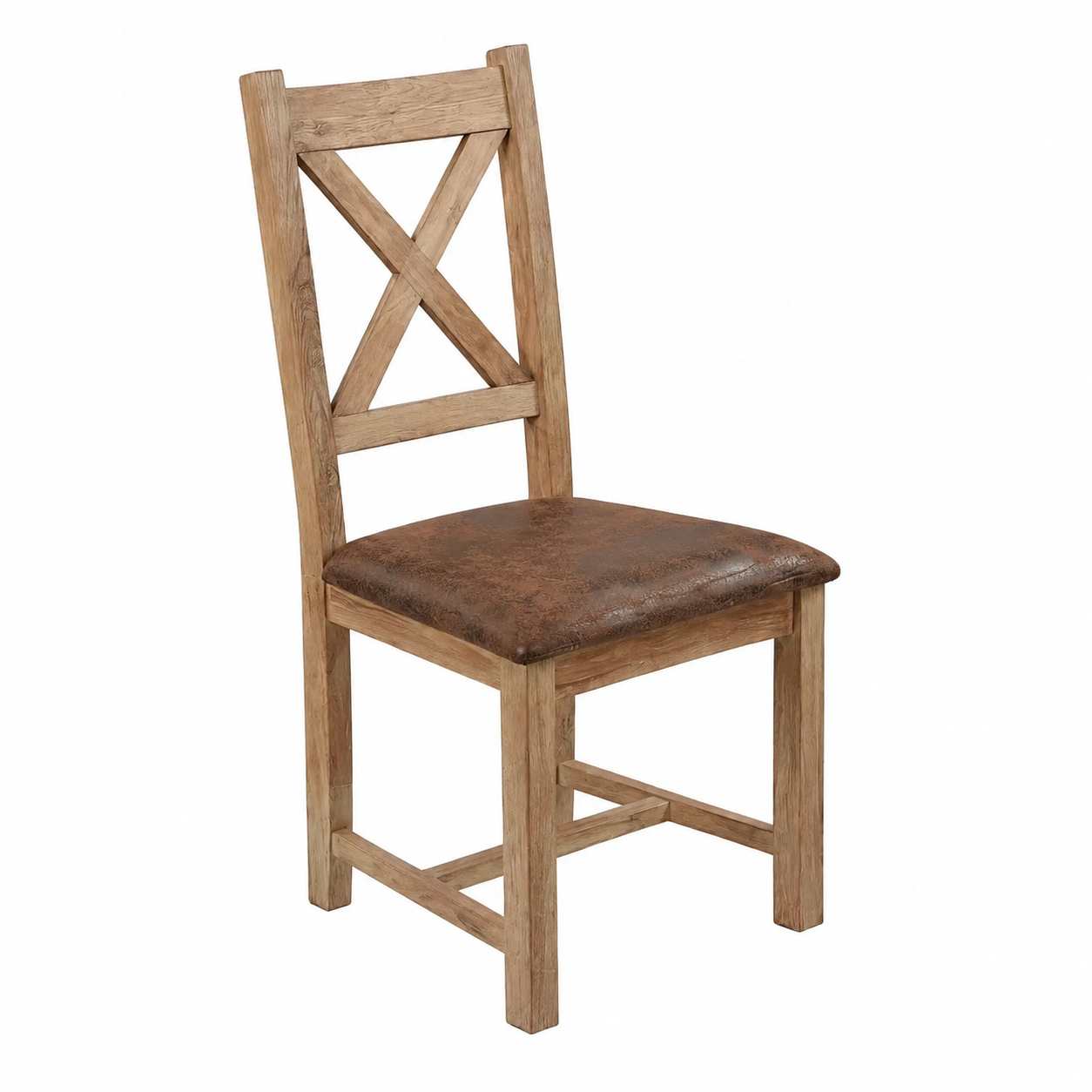 Chaise en bois de chêne avec assise en microfibre