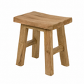 Tabouret en bois de teck recyclé 45 cm