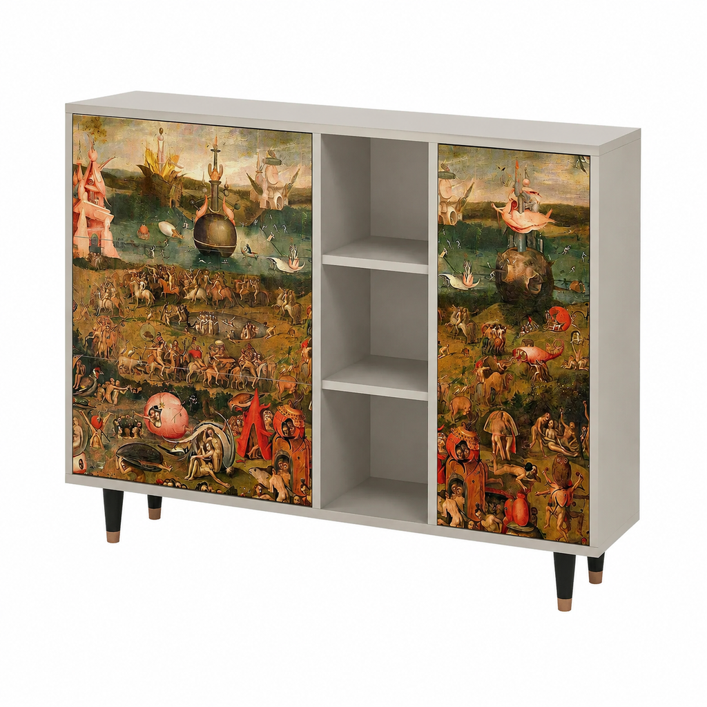Buffet en bois clair 125x98x48 cm