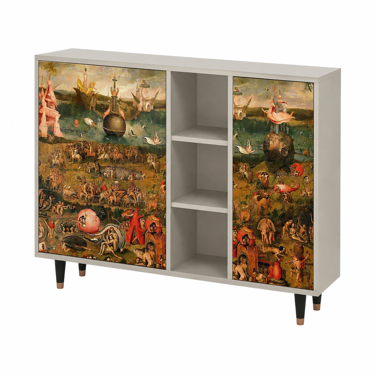 Buffet en bois clair 125x98x48 cm