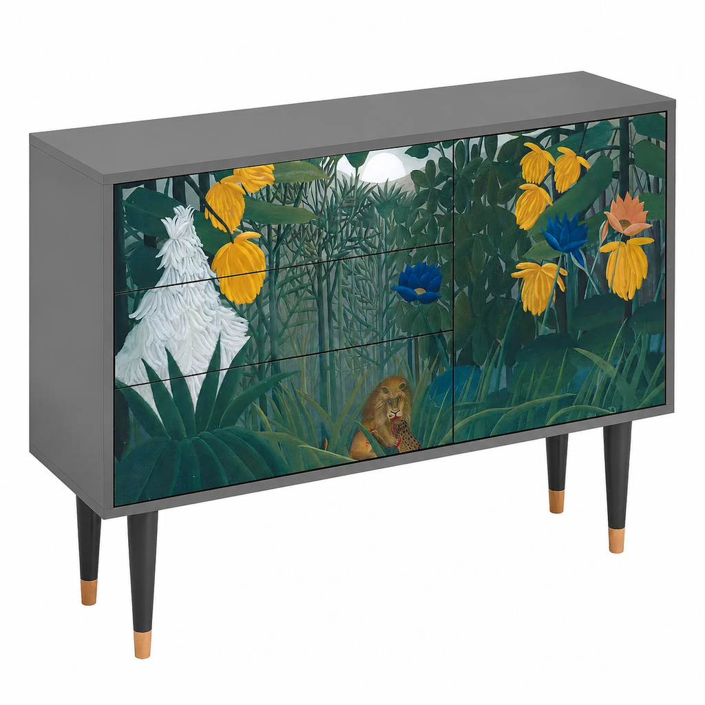 Buffet moderne en gris - 115 x 84 x 41 cm