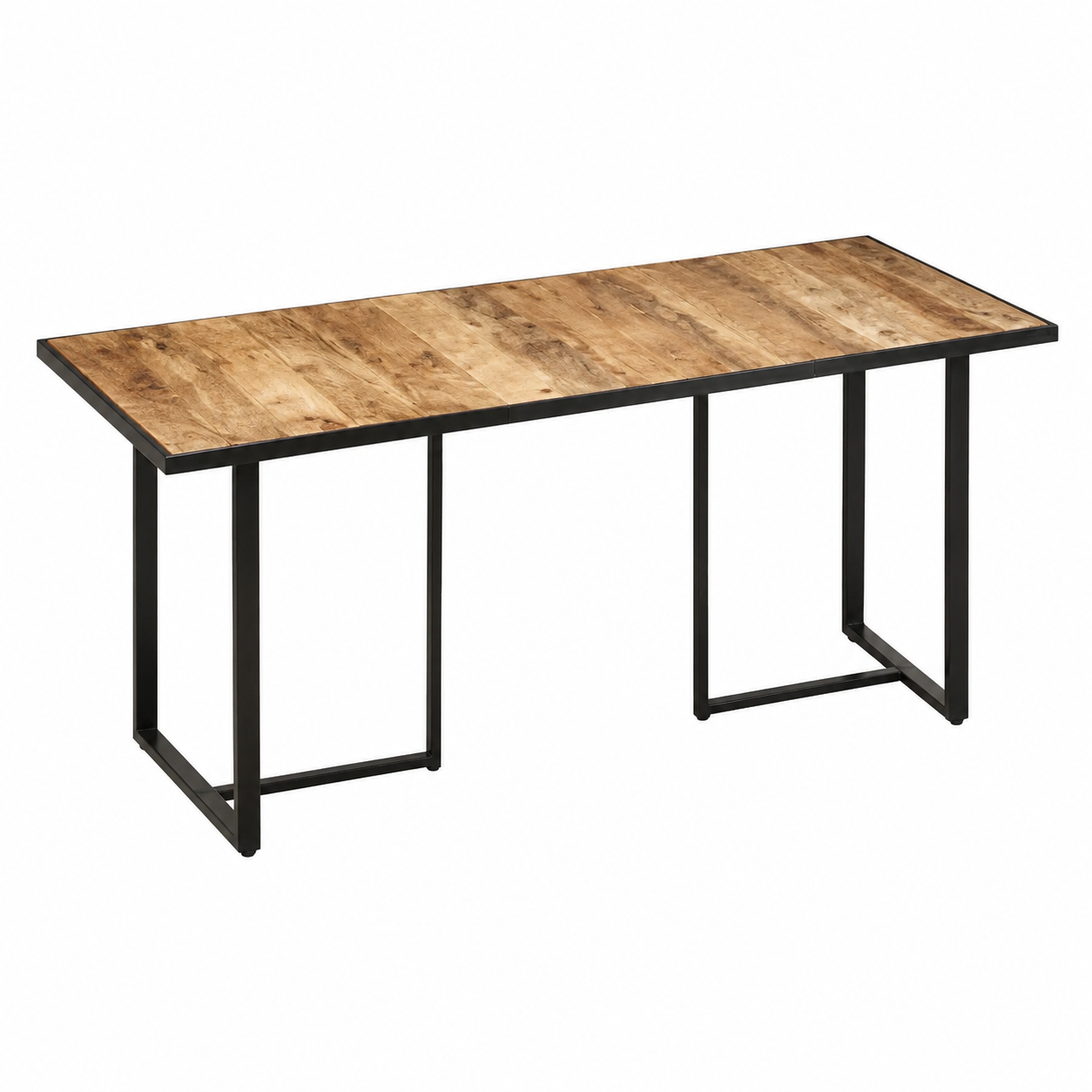 Grande table à manger en bois exotique naturel 180 cm