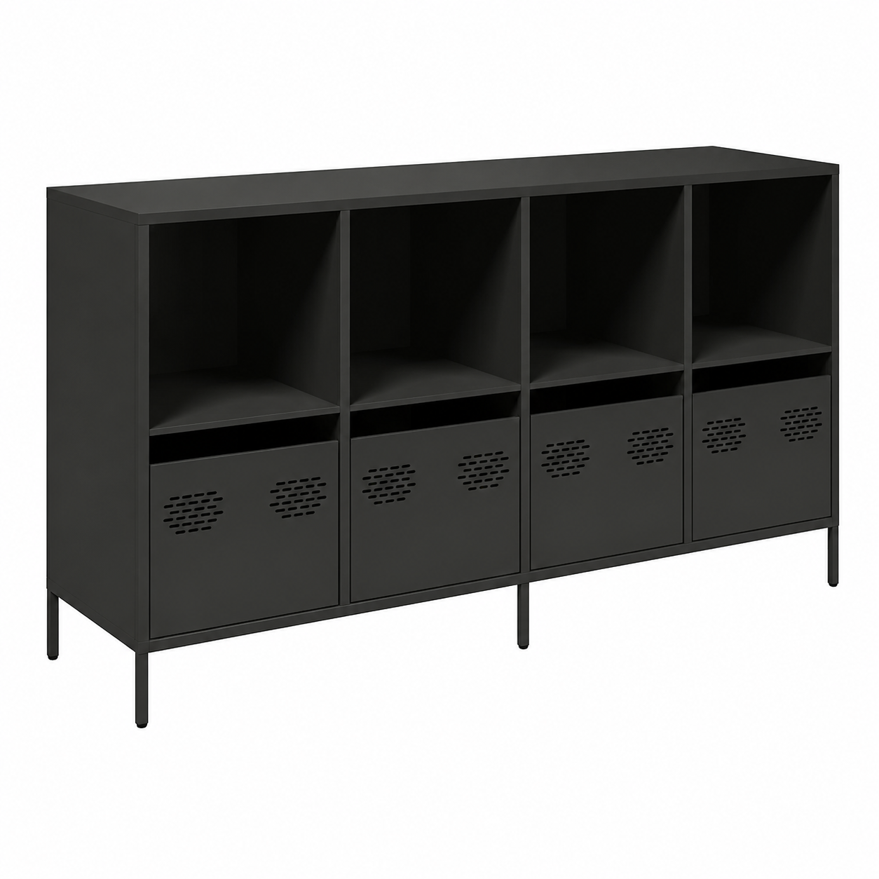 Buffet moderne noir en acier