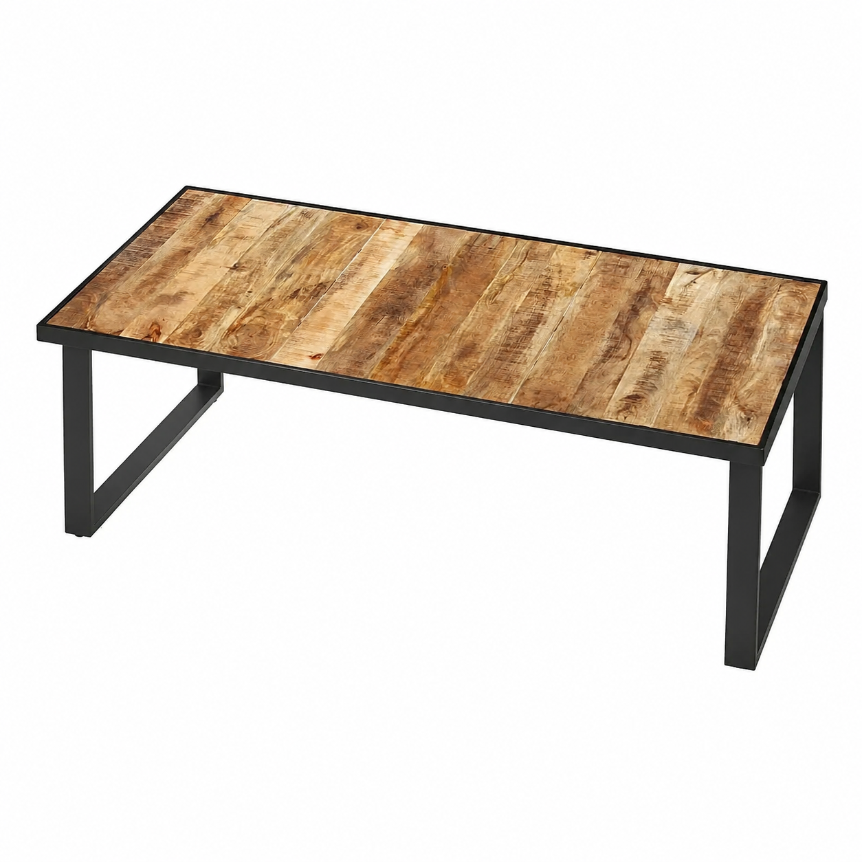 Grande table à manger en bois exotique naturel 180 cm