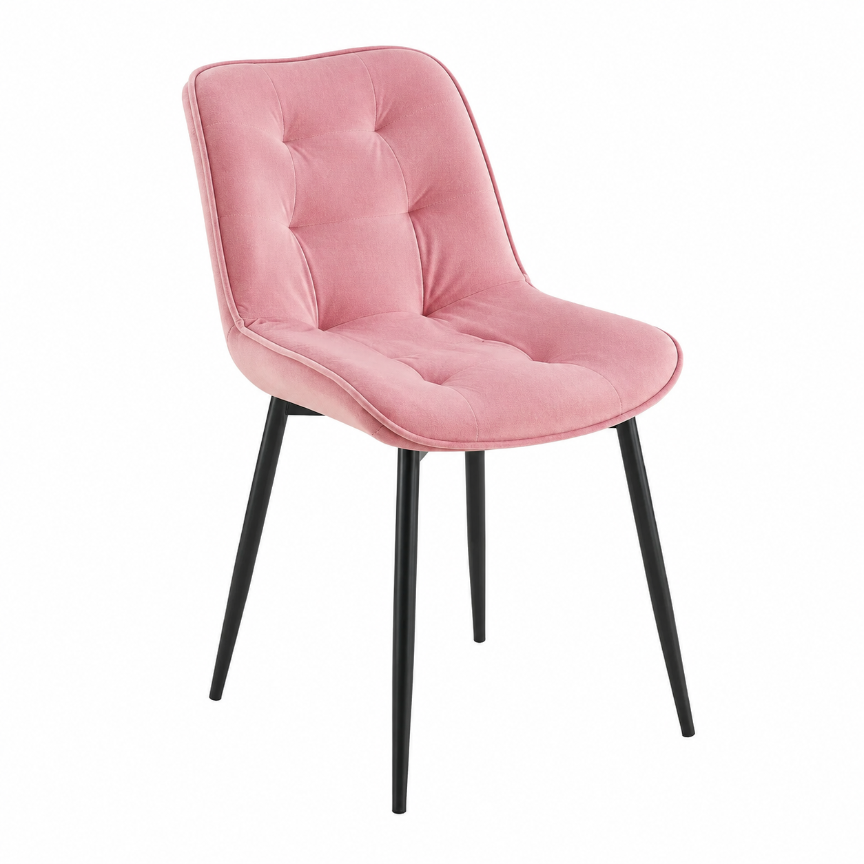 Chaises de Salle à Manger en Velours - Lot de 2 - Couleur Rose