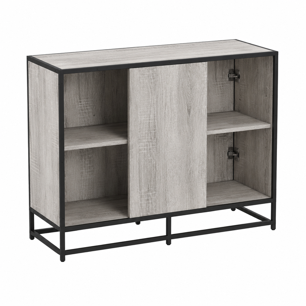 Buffet moderne gris sonoma en bois 94x35x76 cm