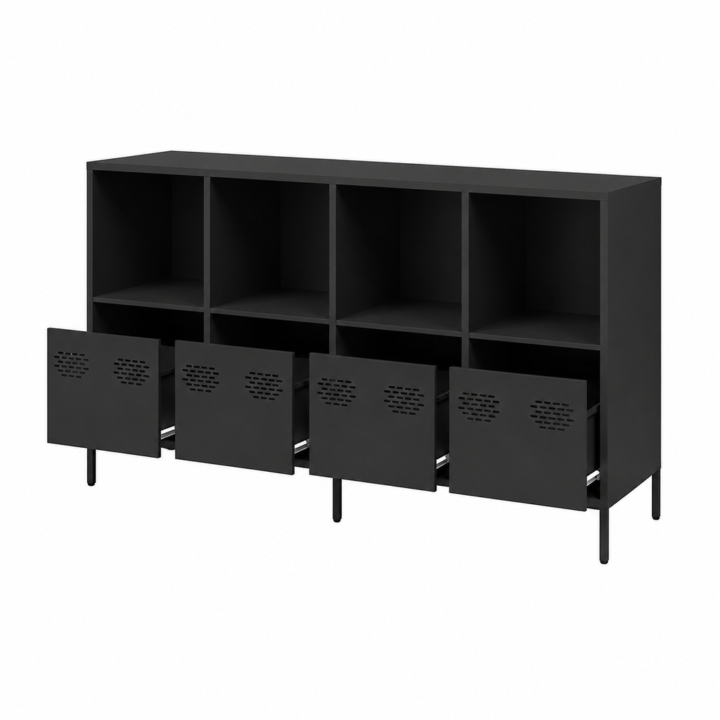 Buffet moderne noir en acier