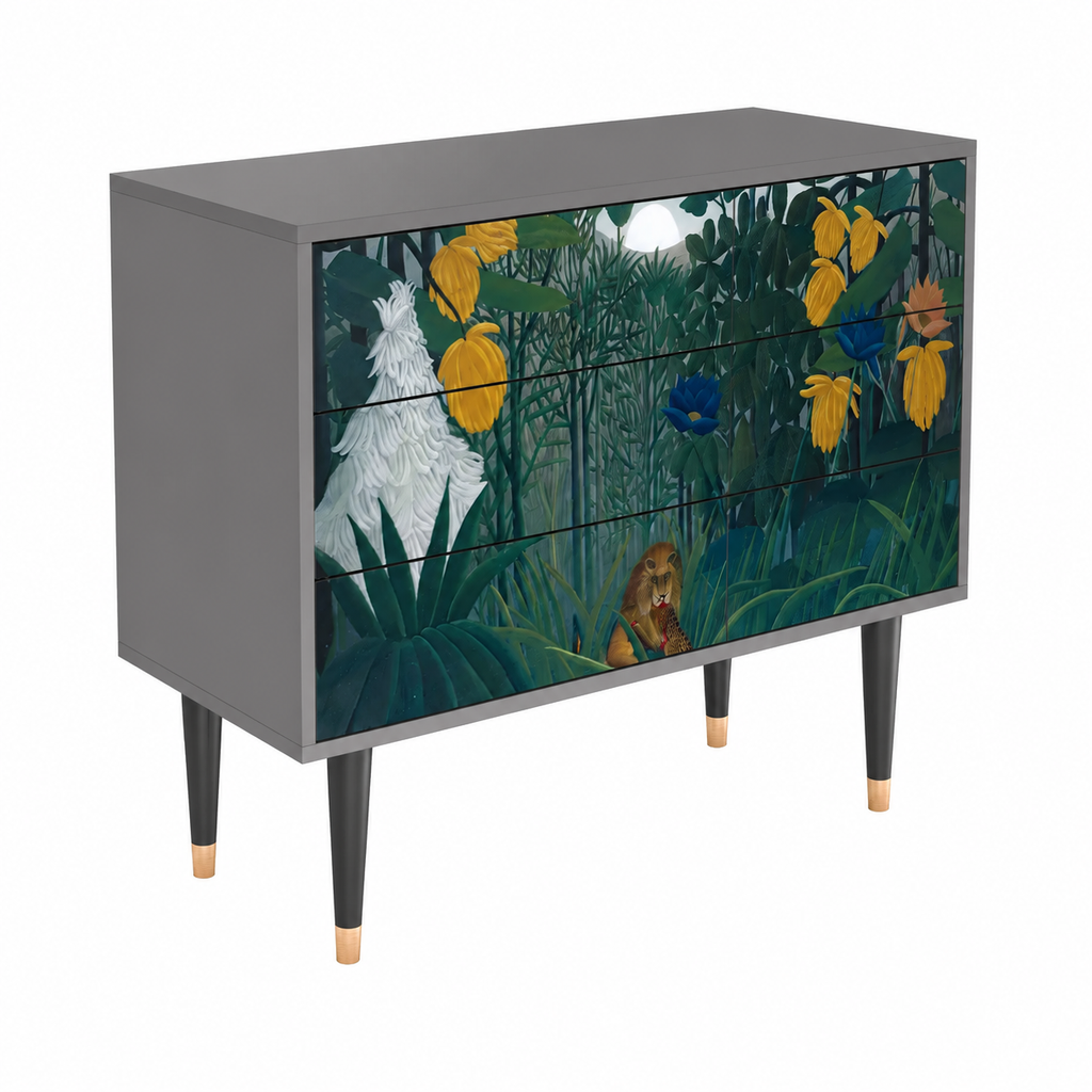 Buffet moderne en gris - 115 x 84 x 41 cm