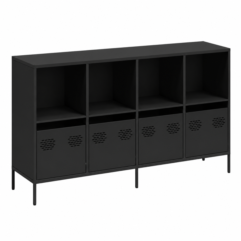 Buffet moderne noir en acier