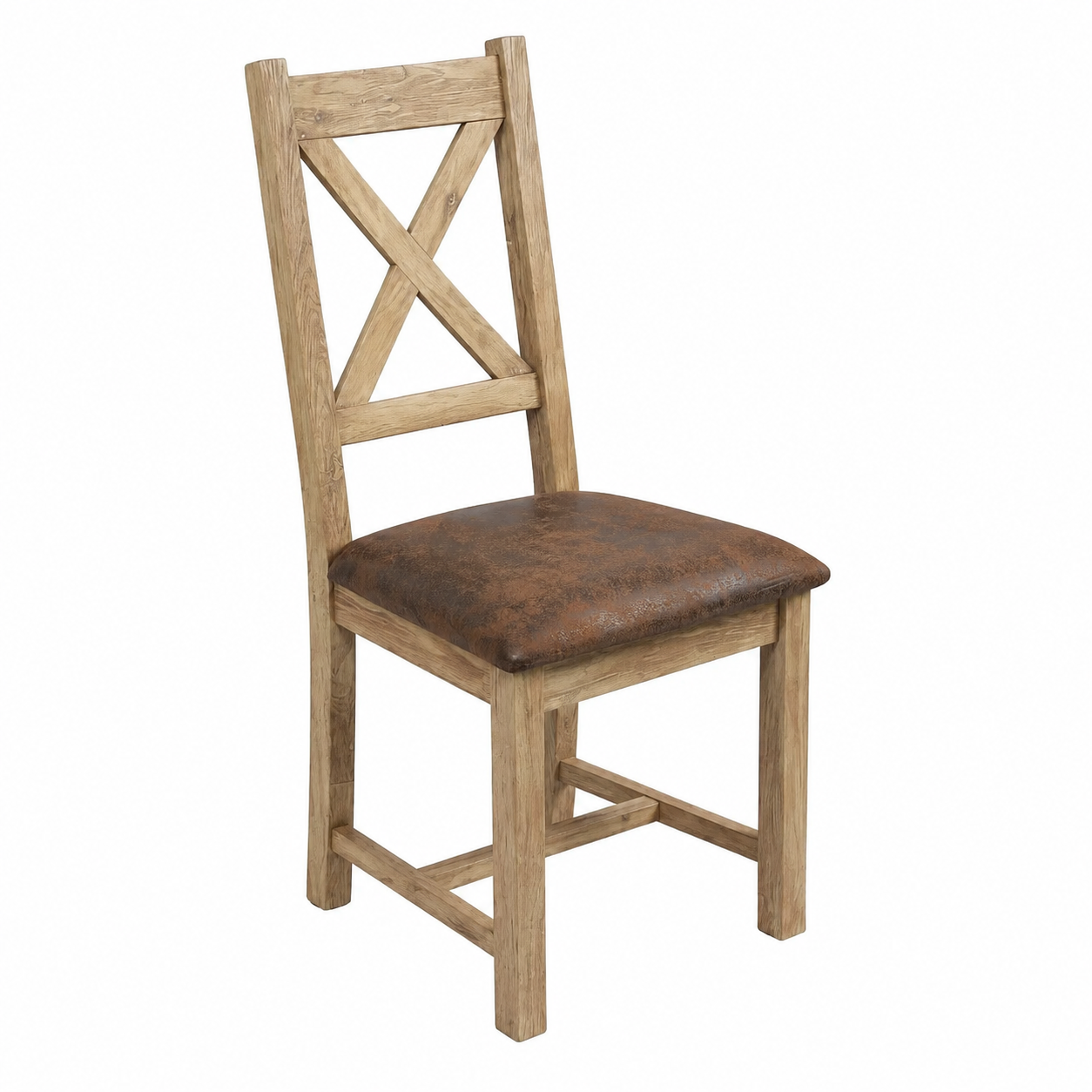 Chaise en bois de chêne avec assise en microfibre