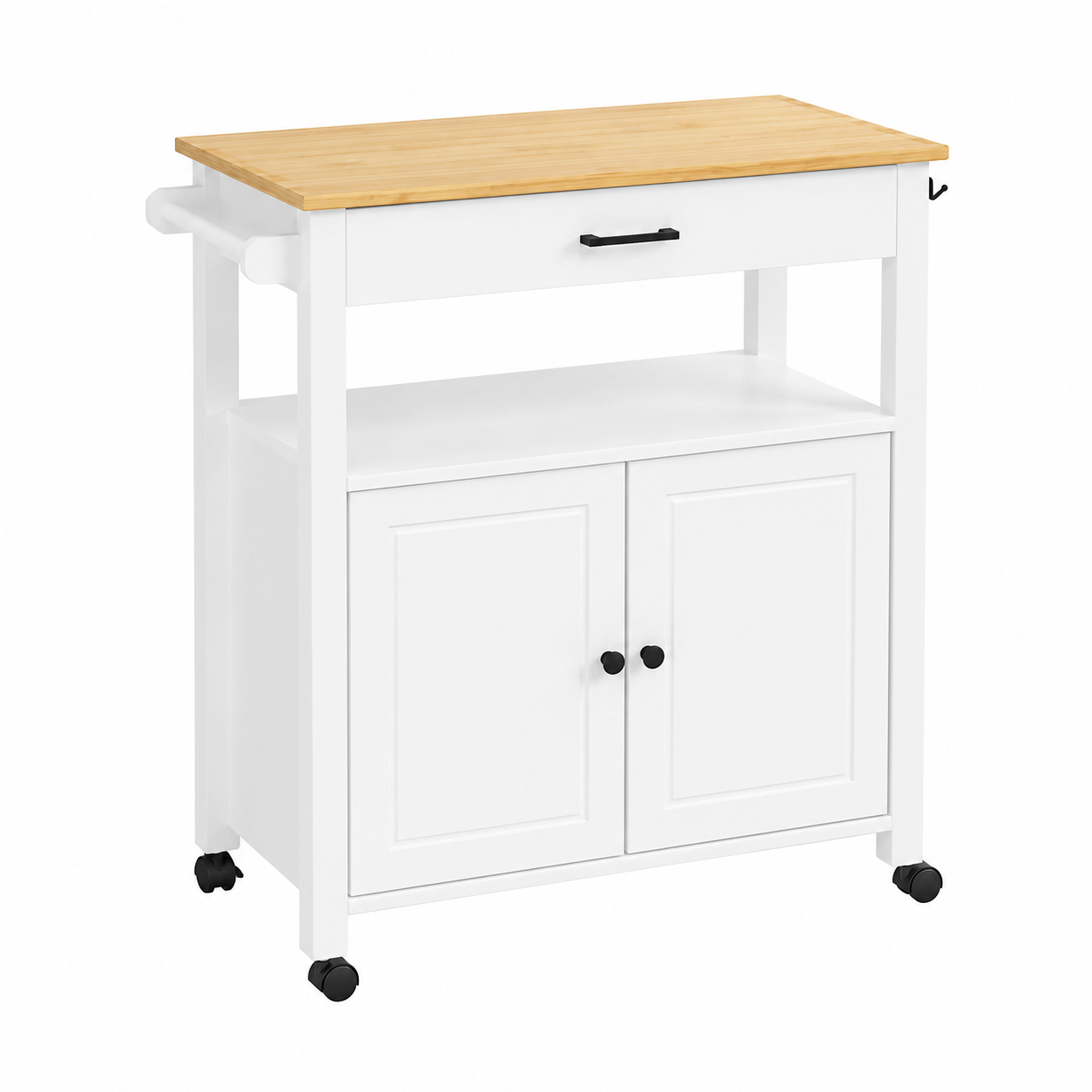 Chariot de cuisine en bois massif 84x40x90 cm