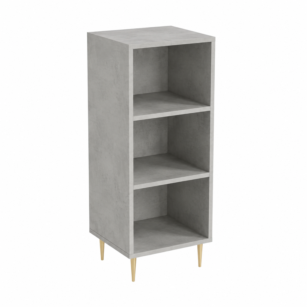 Buffet moderne gris effet béton 34,5x32,5x90 cm