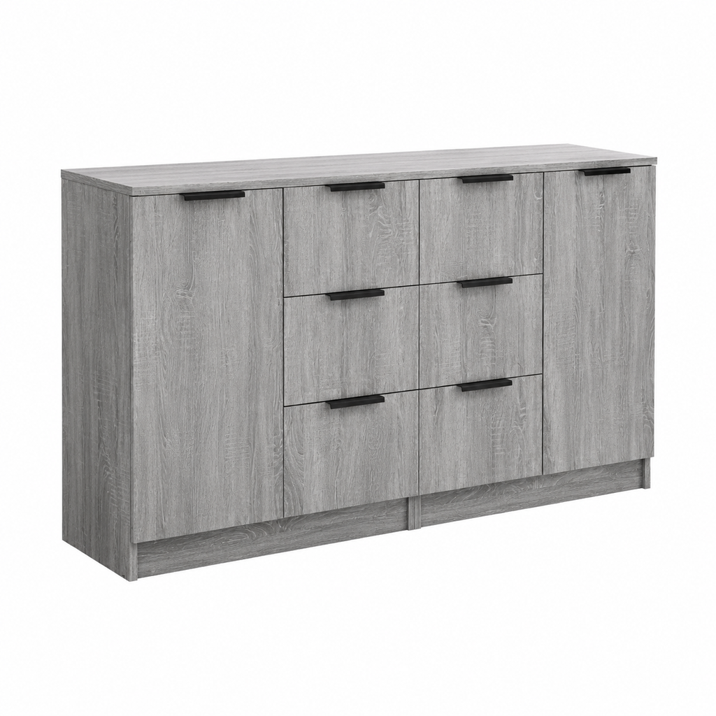 Buffets gris en bois d'ingénierie 60x30x70 cm