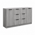 Buffets gris en bois d'ingénierie 60x30x70 cm