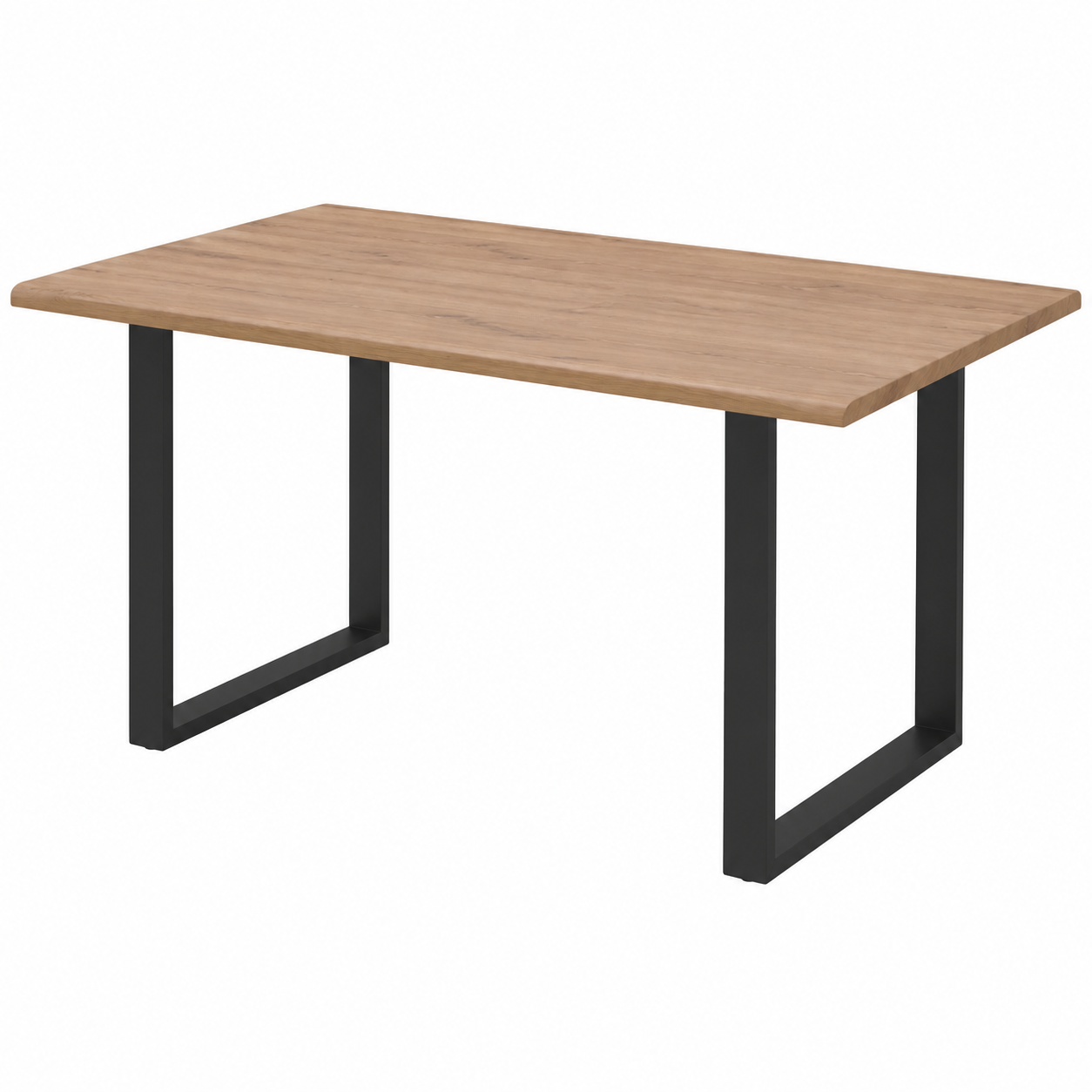 Table rectangulaire en bois d'acacia avec pieds noirs