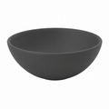 Lavabo rond de salle de bain en céramique gris foncé