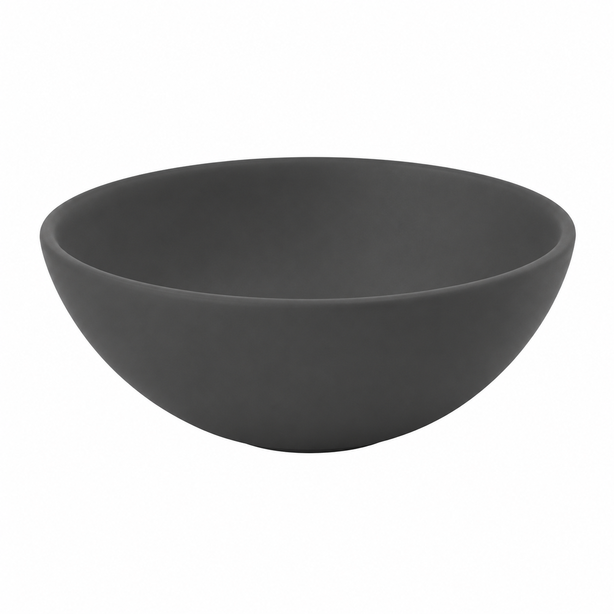 Lavabo rond de salle de bain en céramique gris foncé