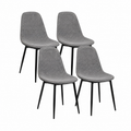 Ensemble de 4 chaises modernes grises et noires 85 cm