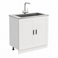 Armoire basse pour évier, finition blanche, 80x46x81,5 cm
