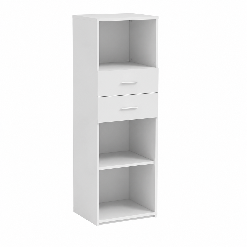 Armoire haute blanche en bois 40x42,5x124 cm