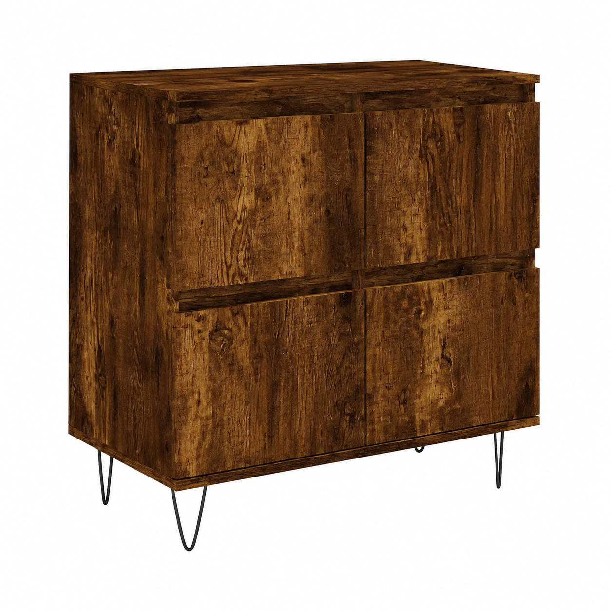 Ensemble de 2 buffets en bois de chêne fumé