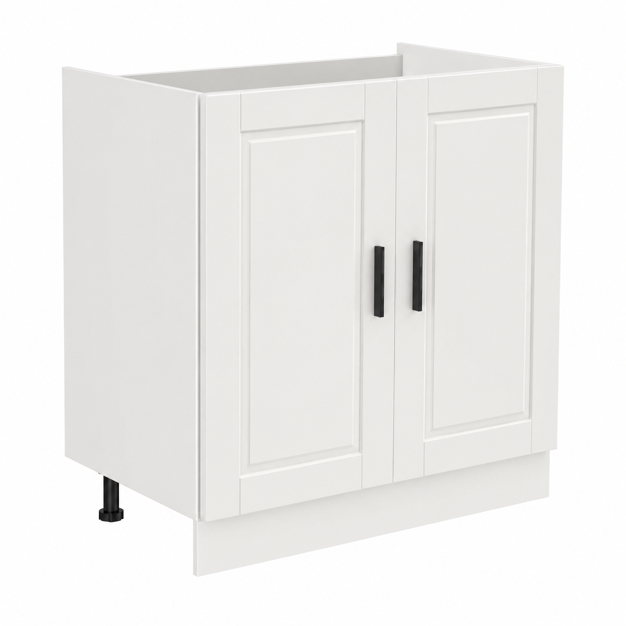 Armoire basse pour évier, finition blanche, 80x46x81,5 cm