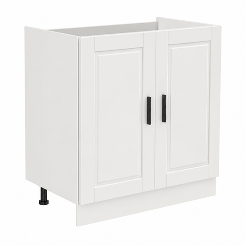 Armoire basse pour évier, finition blanche, 80x46x81,5 cm