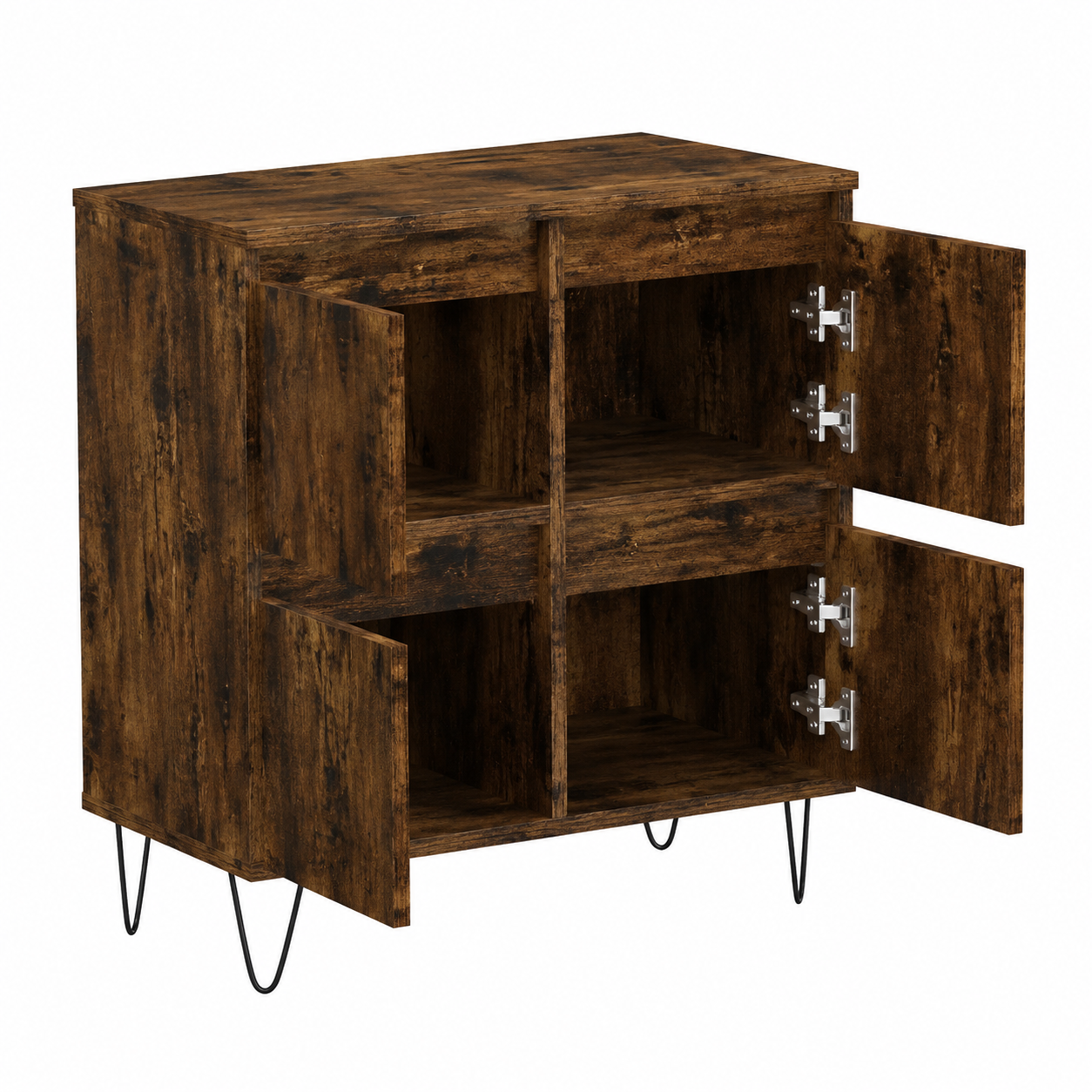 Ensemble de 2 buffets en bois de chêne fumé