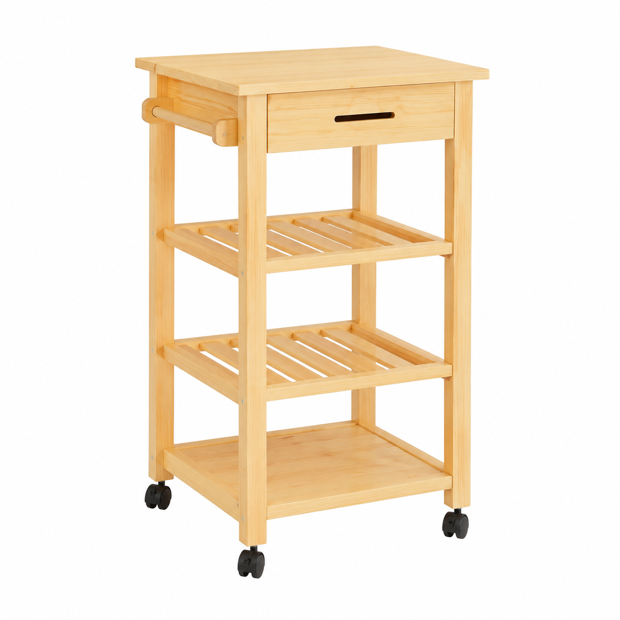 Chariot de cuisine en pin massif 48x40x90