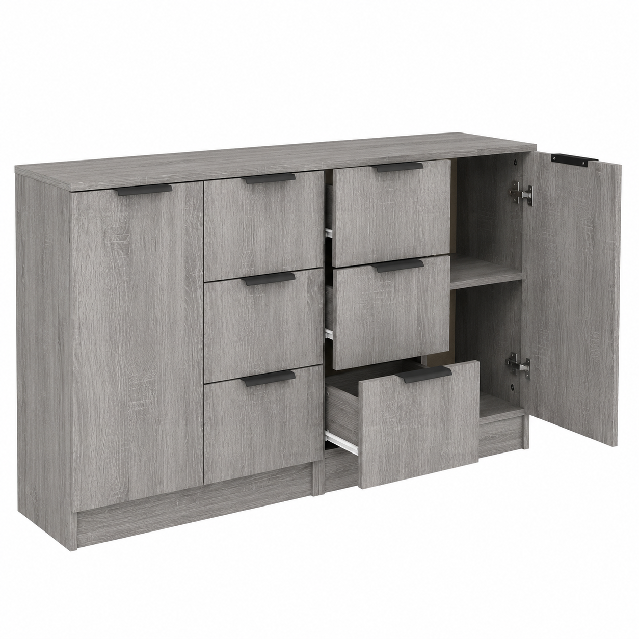 Buffets gris en bois d'ingénierie 60x30x70 cm