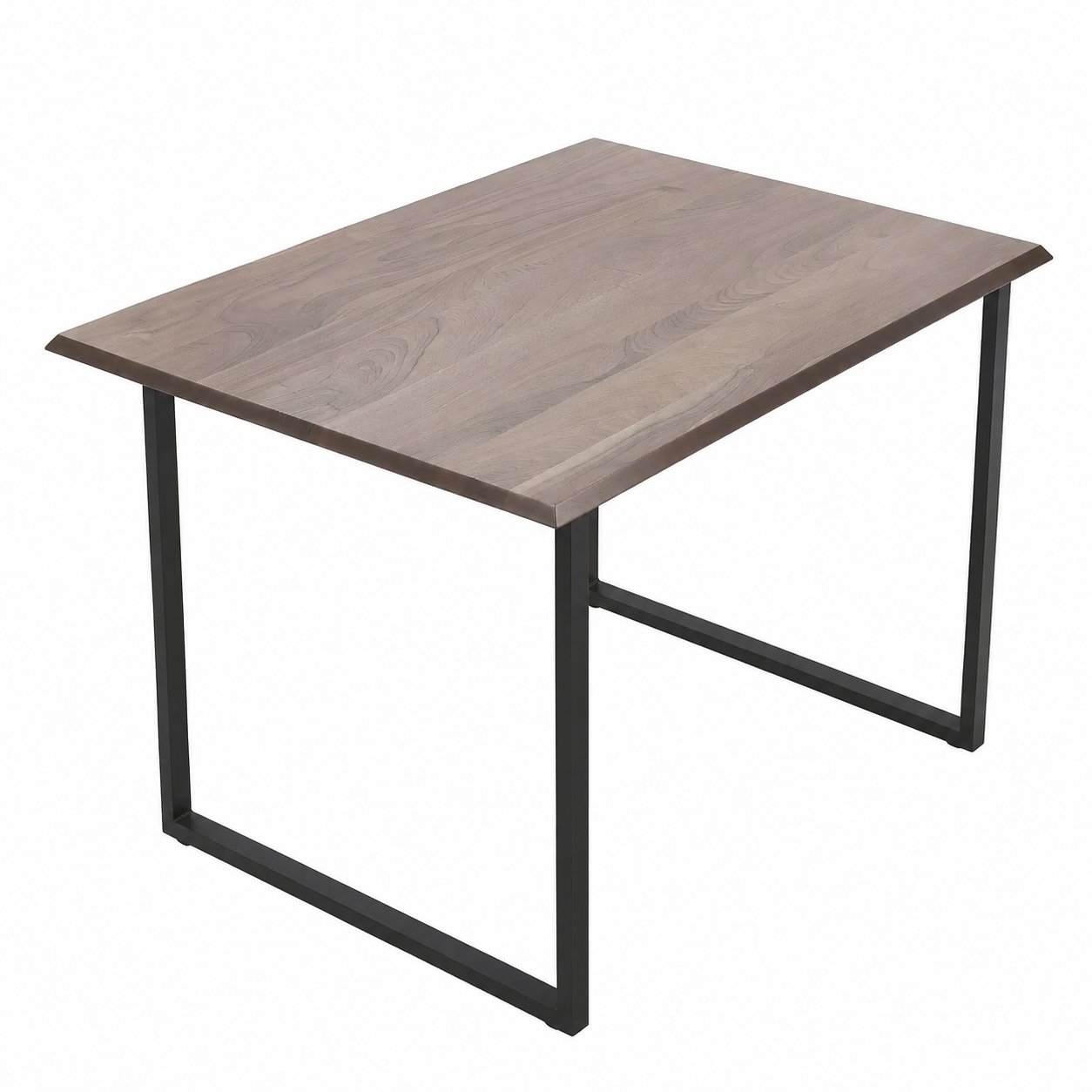 Table rectangulaire en bois d'acacia avec pieds noirs
