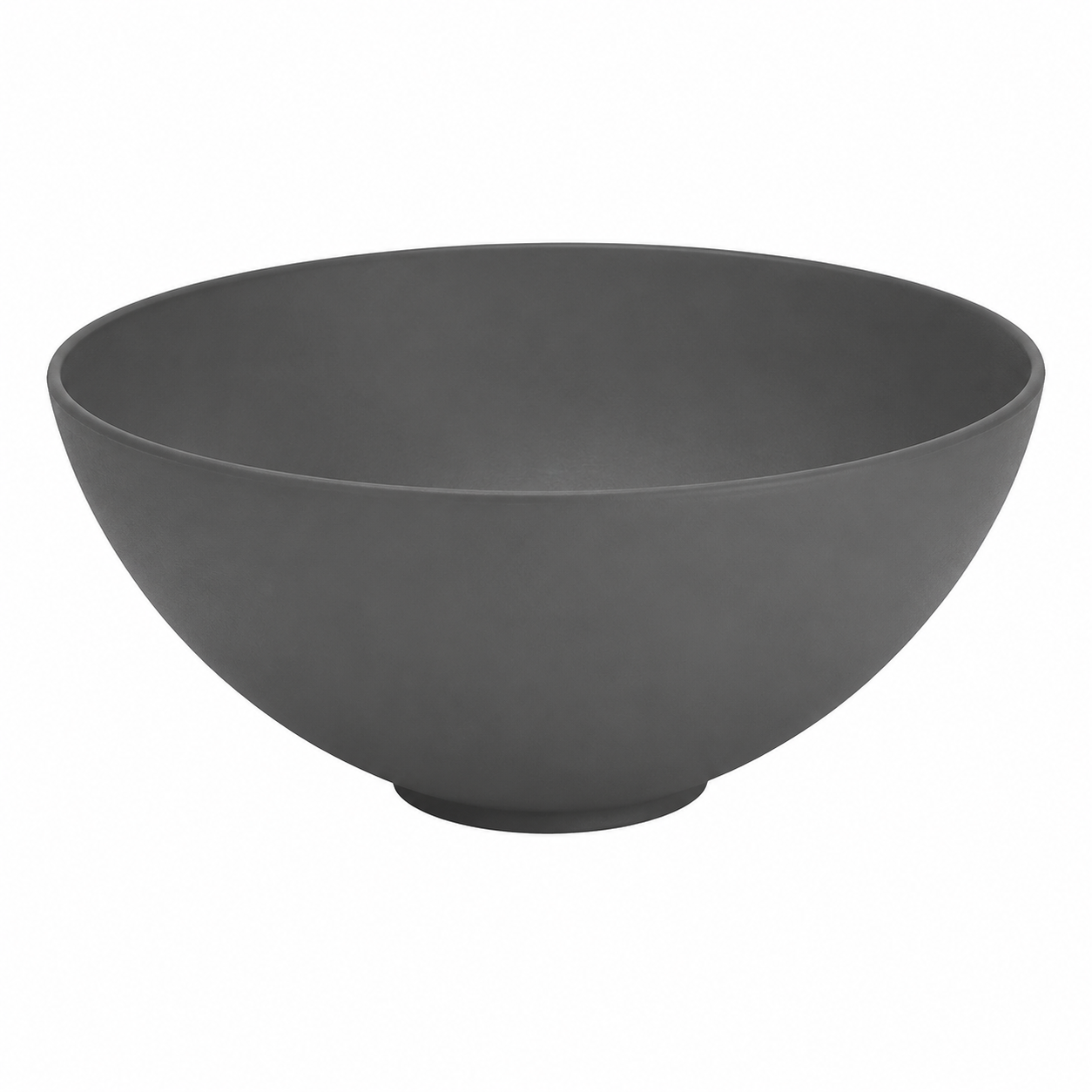 Lavabo rond de salle de bain en céramique gris foncé