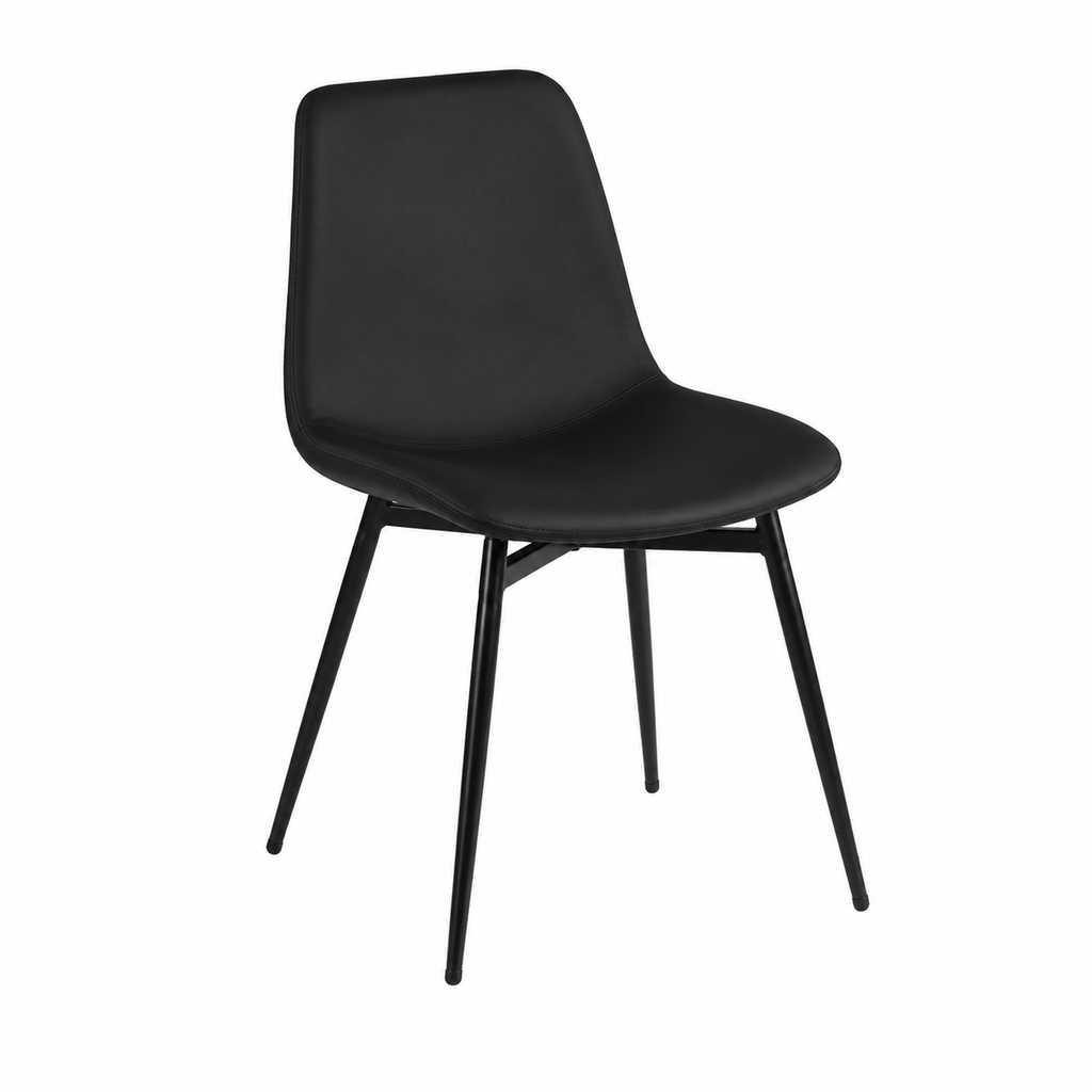Ensemble de 4 chaises modernes grises et noires 85 cm