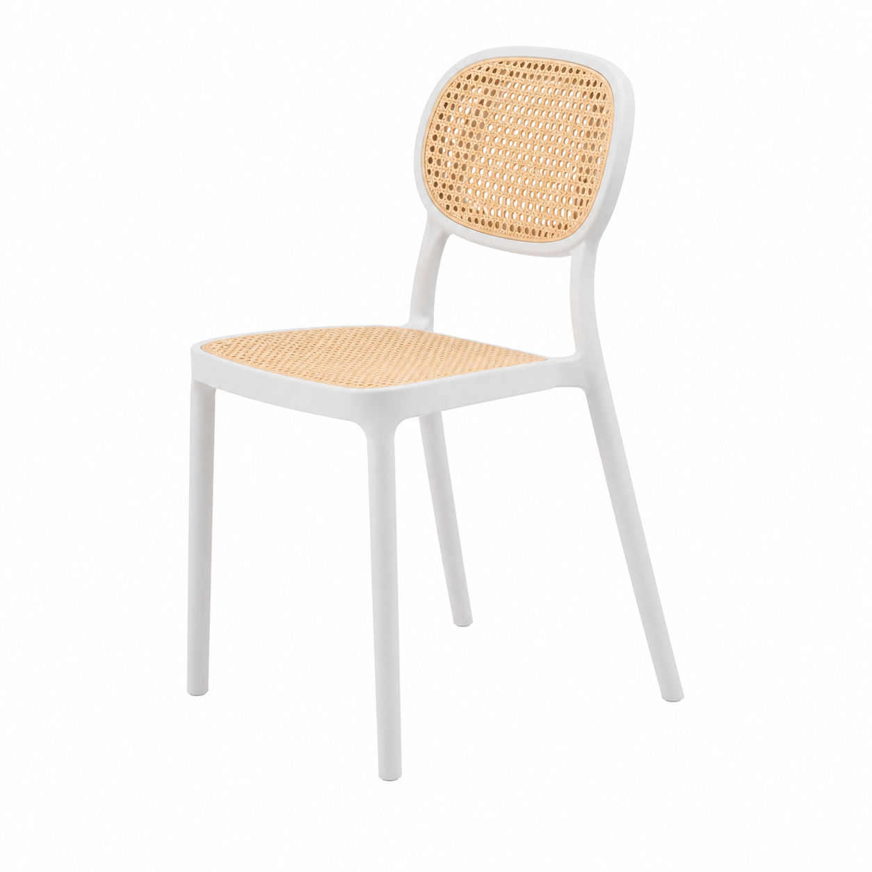 Chaise de salle à manger blanche vintage élégante