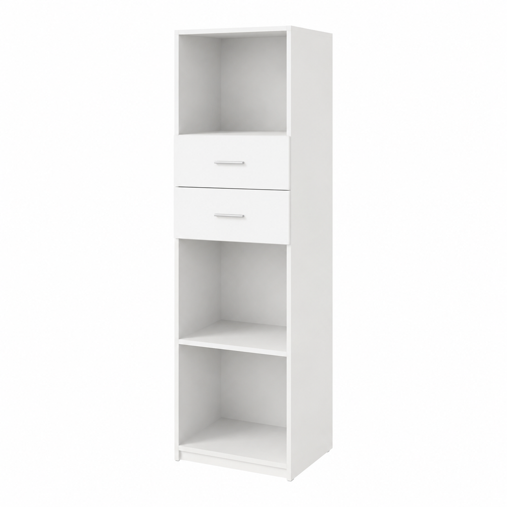 Armoire haute blanche en bois 40x42,5x124 cm