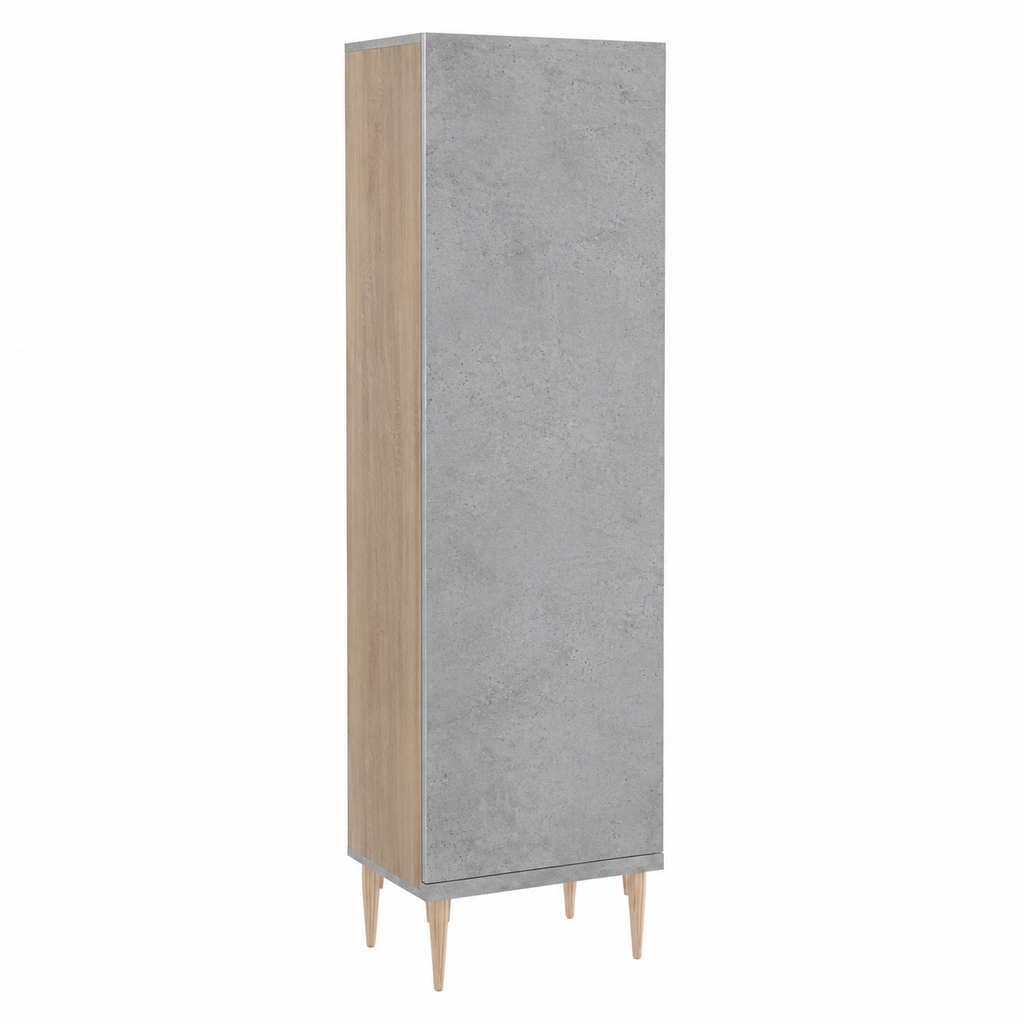 Buffet moderne gris effet béton 34,5x32,5x90 cm