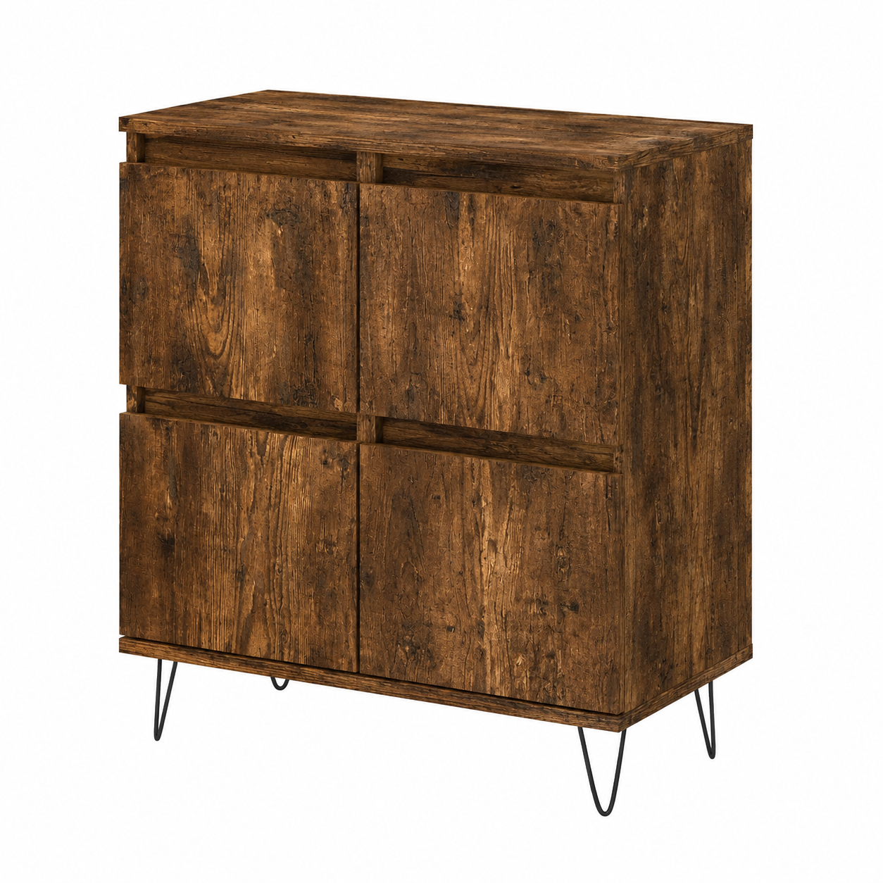 Ensemble de 2 buffets en bois de chêne fumé